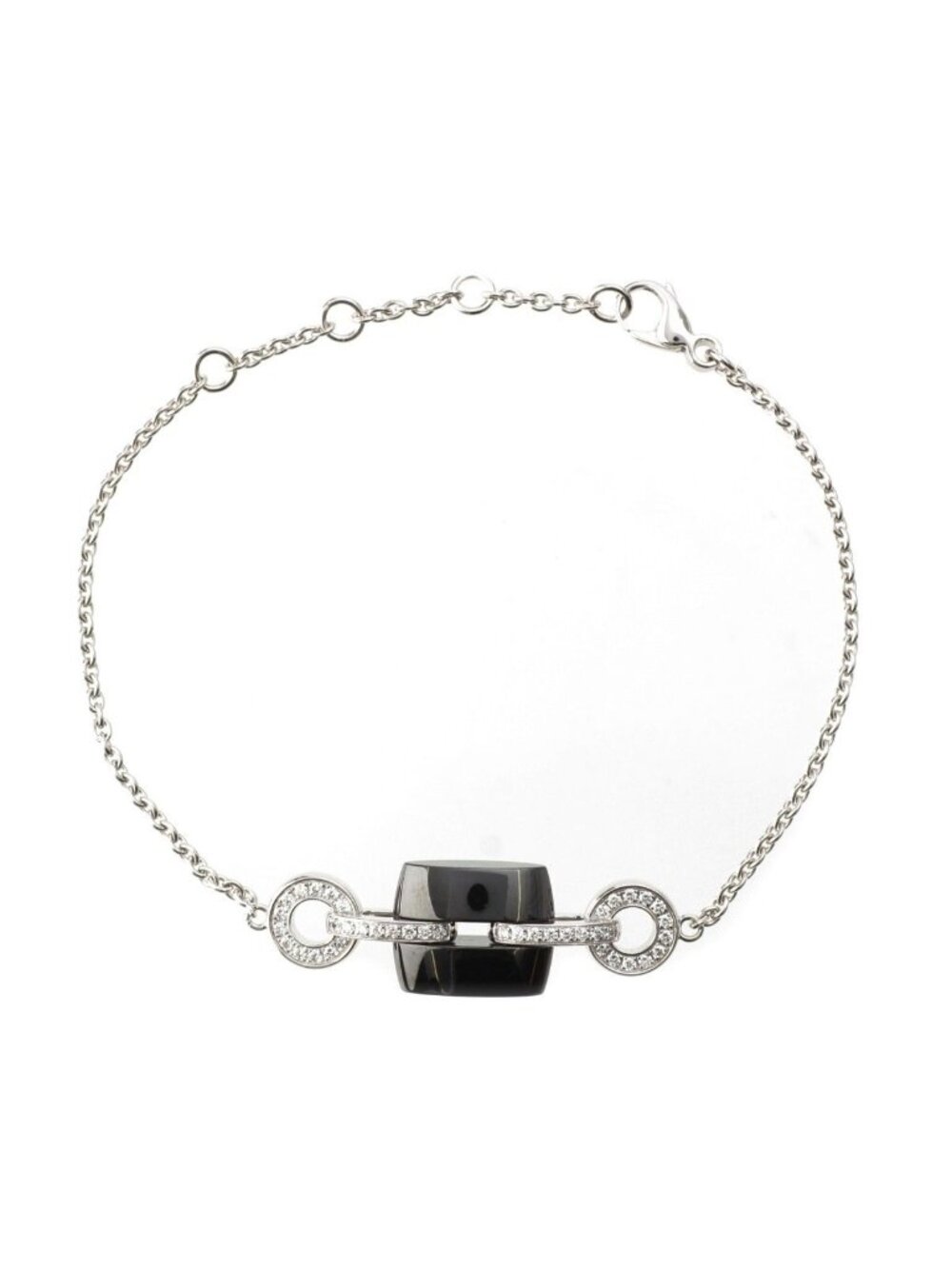 Chanel Ultra Diamond Ceramic Bracelet 18K White Gold Black